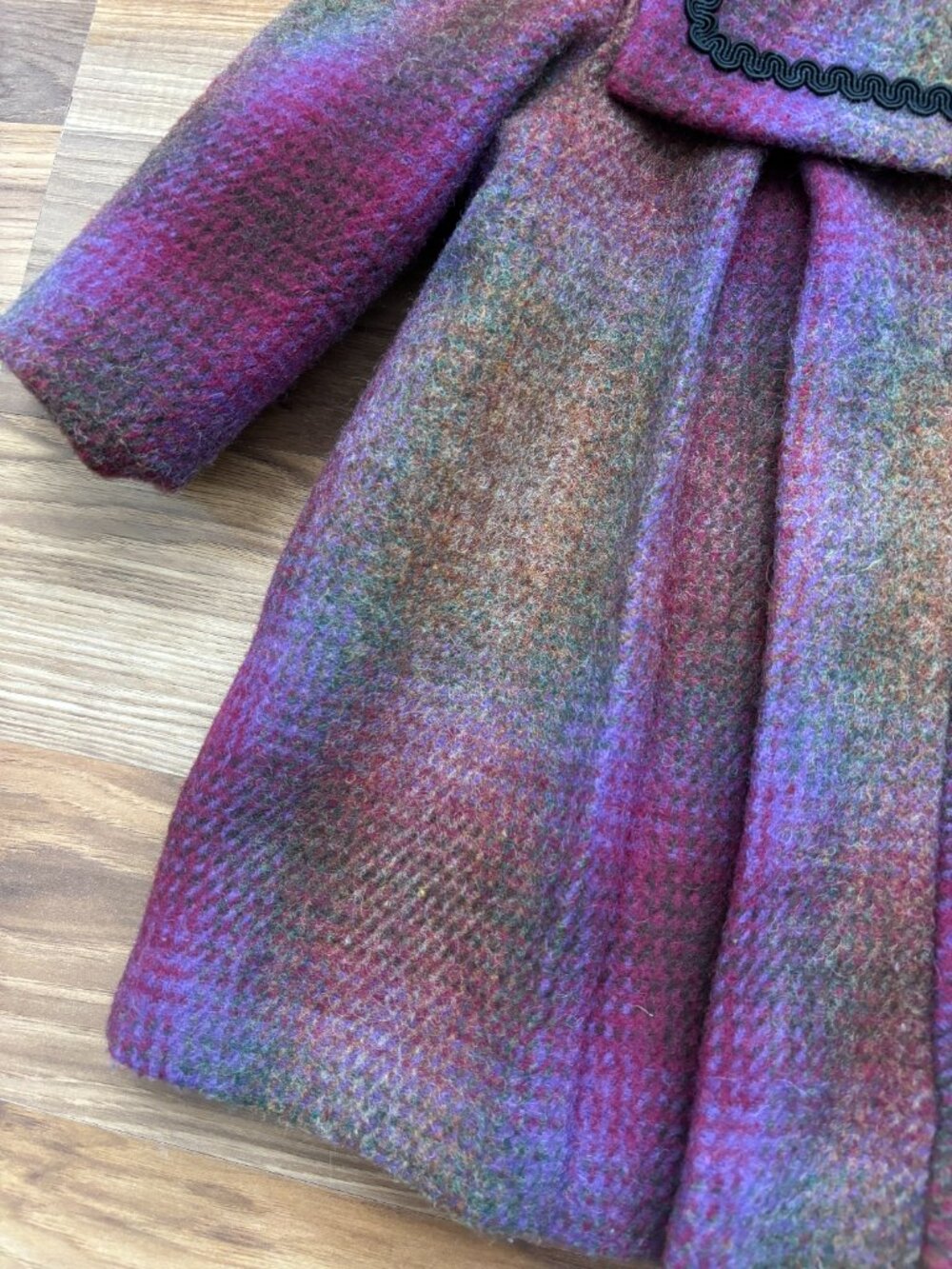 Vintage Girls 2T 100% Wool Plaid Angels Garment Co. Jacket - Picture 6 of 15